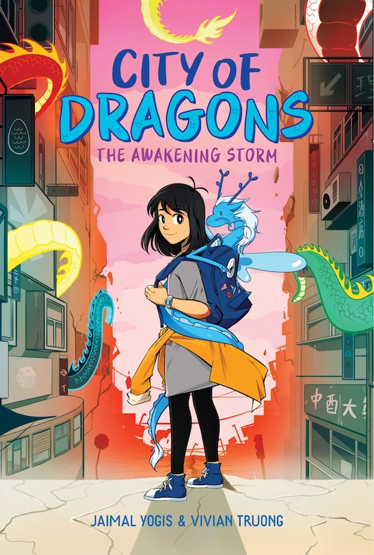 Front cover_The Awakening Storm: A Graphic Novel (city Of Dragons #1)