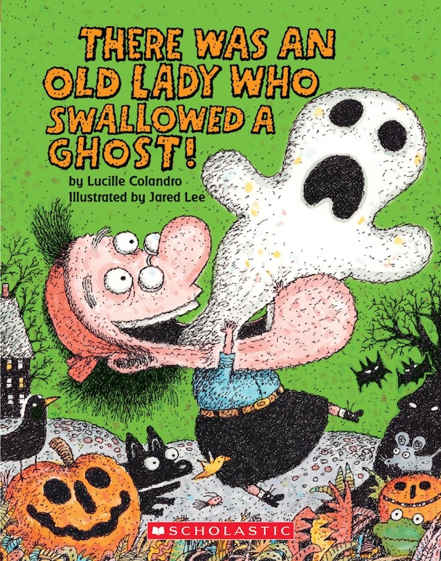 Front cover_There Was an Old Lady Who Swallowed a Ghost! (Board Book)