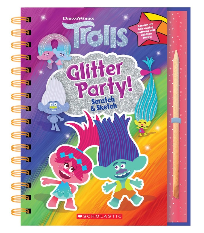 Front cover_Trolls: Scratch Magic: Glitter Party!