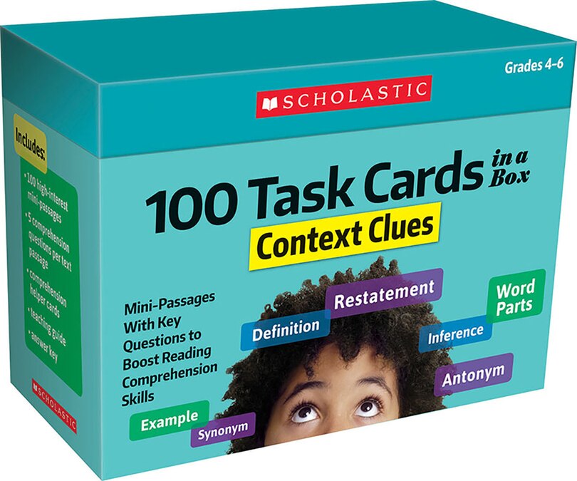 Front cover_100 Task Cards in a Box: Context Clues