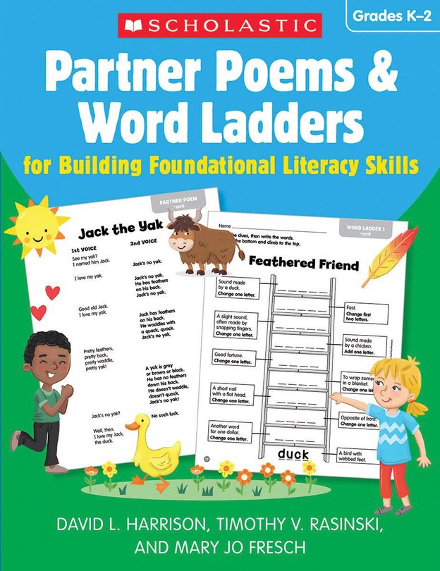 Front cover_Partner Poems & Word Ladders for Building Foundational Literacy Skills: Grades K–2