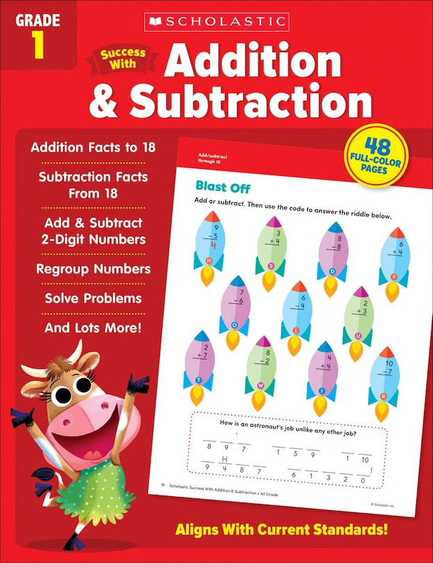 Couverture_Scholastic Success with Addition & Subtraction Grade 1 Workbook