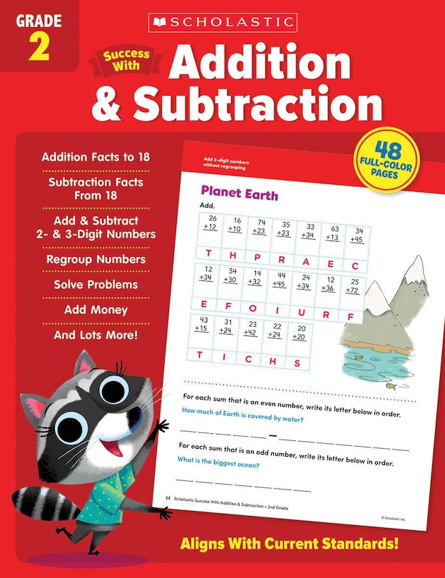 Couverture_Scholastic Success with Addition & Subtraction Grade 2 Workbook