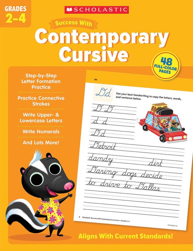 Front cover_Scholastic Success with Contemporary Cursive Grades 2-4 Workbook