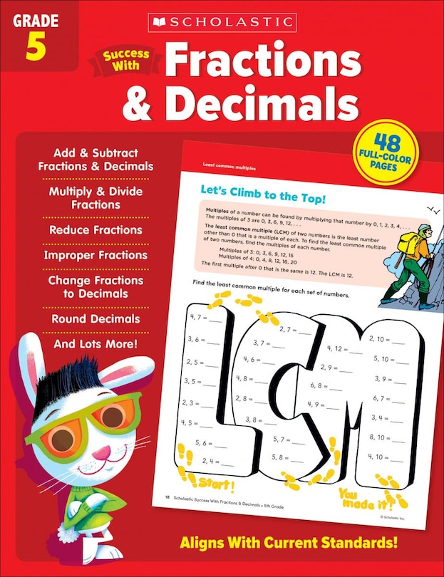 Couverture_Scholastic Success with Fractions & Decimals Grade 5 Workbook