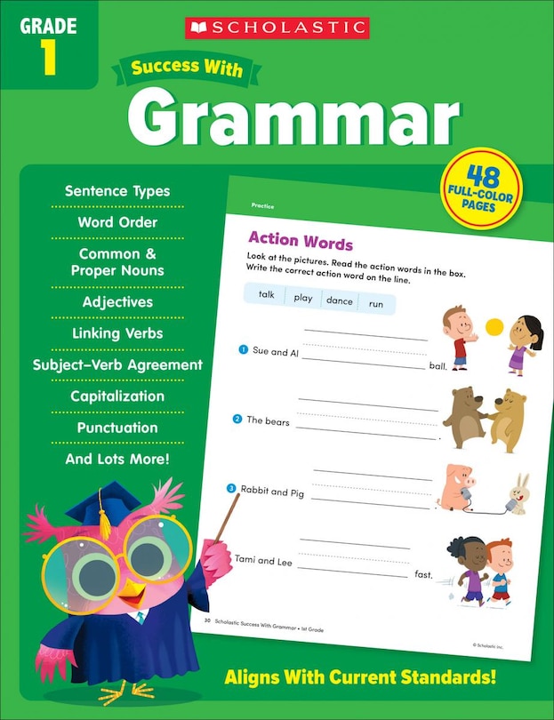 Front cover_Scholastic Success with Grammar Grade 1 Workbook