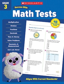 Front cover_Scholastic Success with Math Tests Grade 3 Workbook