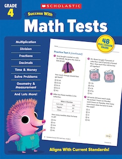 Front cover_Scholastic Success with Math Tests Grade 4 Workbook