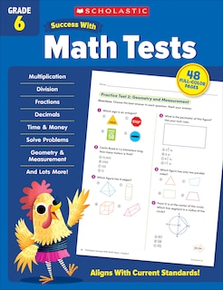 Couverture_Scholastic Success with Math Tests Grade 6 Workbook