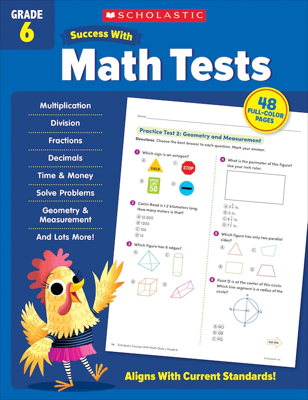 Couverture_Scholastic Success with Math Tests Grade 6 Workbook