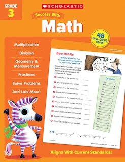 Front cover_Scholastic Success with Math Grade 3 Workbook