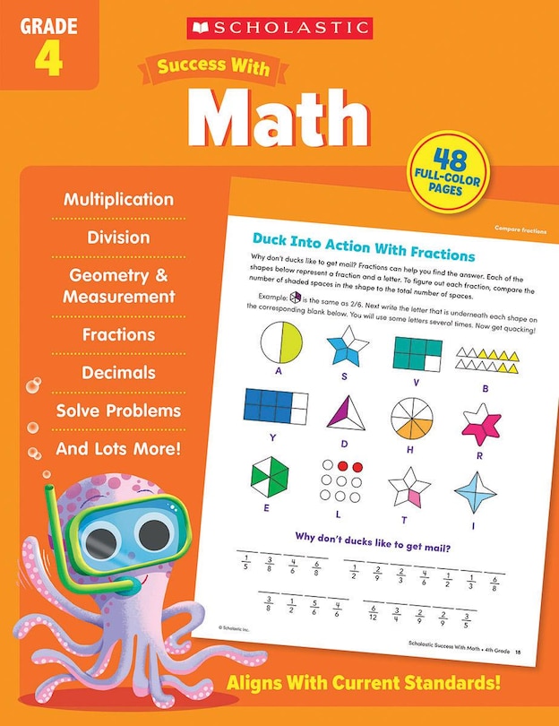 Front cover_Scholastic Success with Math Grade 4 Workbook