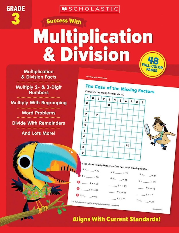 Front cover_Scholastic Success with Multiplication & Division Grade 3 Workbook