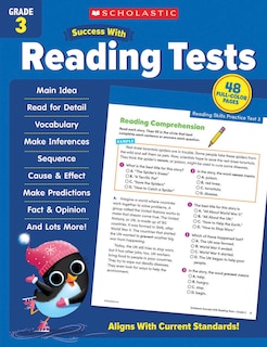 Front cover_Scholastic Success with Reading Tests Grade 3 Workbook