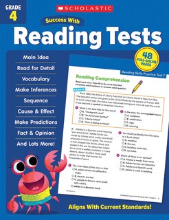 Front cover_Scholastic Success with Reading Tests Grade 4 Workbook