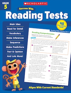 Front cover_Scholastic Success with Reading Tests Grade 5 Workbook