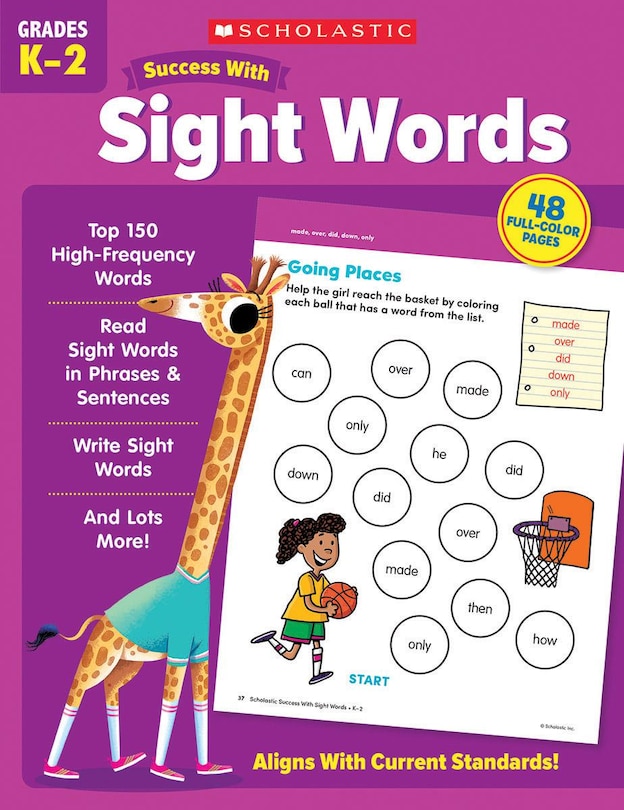 Front cover_Scholastic Success with Sight Words Workbook