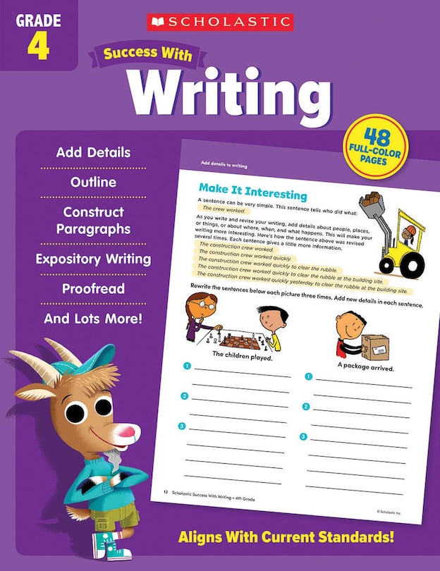 Front cover_Scholastic Success with Writing Grade 4 Workbook
