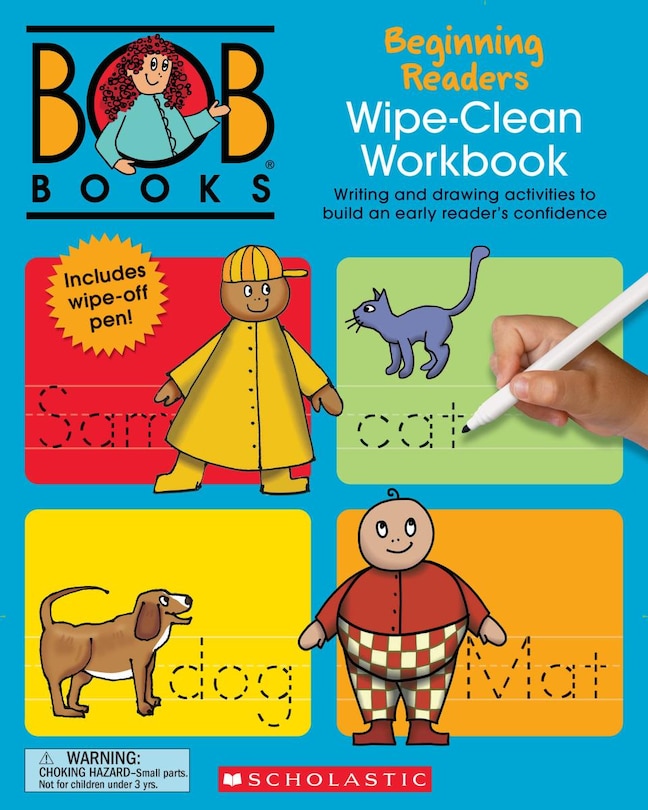 Front cover_Bob Books - Wipe-Clean Workbook: Beginning Readers | Phonics, Ages 4 and up, Kindergarten (Stage 1: Starting to Read)