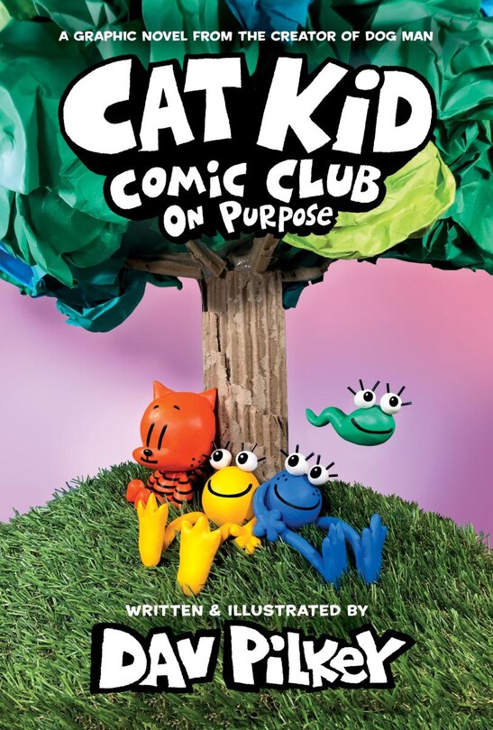 Couverture_Cat Kid Comic Club: On Purpose: A Graphic Novel (Cat Kid Comic Club #3): From the Creator of Dog Man (Library Edition)