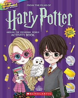 Front cover_Around the Wizarding World Activity Book (Harry Potter: Foil Wonders)