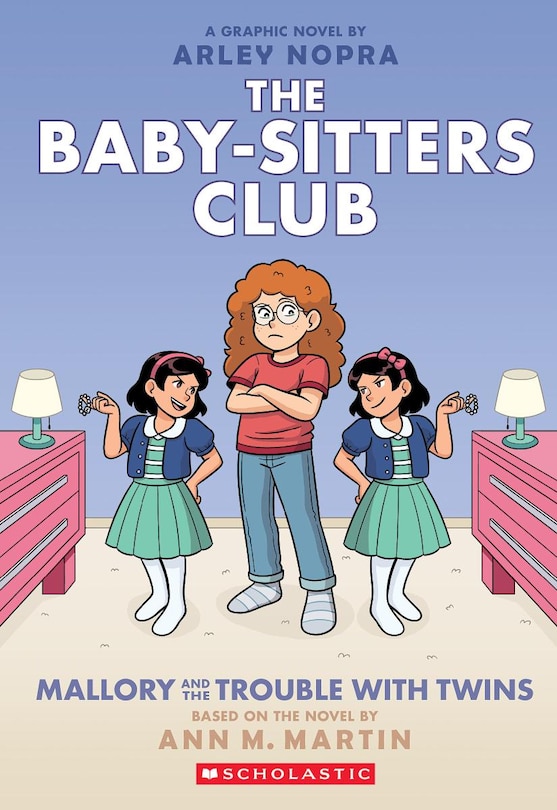 Front cover_Mallory and the Trouble with Twins: A Graphic Novel (the Baby-Sitters Club #17)