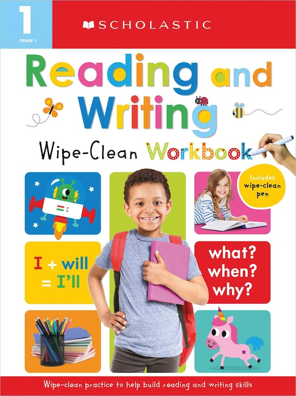 Front cover_First Grade Reading/Writing Wipe Clean Workbook: Scholastic Early Learners (Wipe Clean)