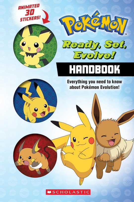 Front cover_Ready, Set, Evolve! Handbook: With 3D Stickers (Pokémon) (Media tie-in)