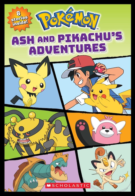Front cover_Ash and Pikachu's Adventures (Pokémon) (Media tie-in)
