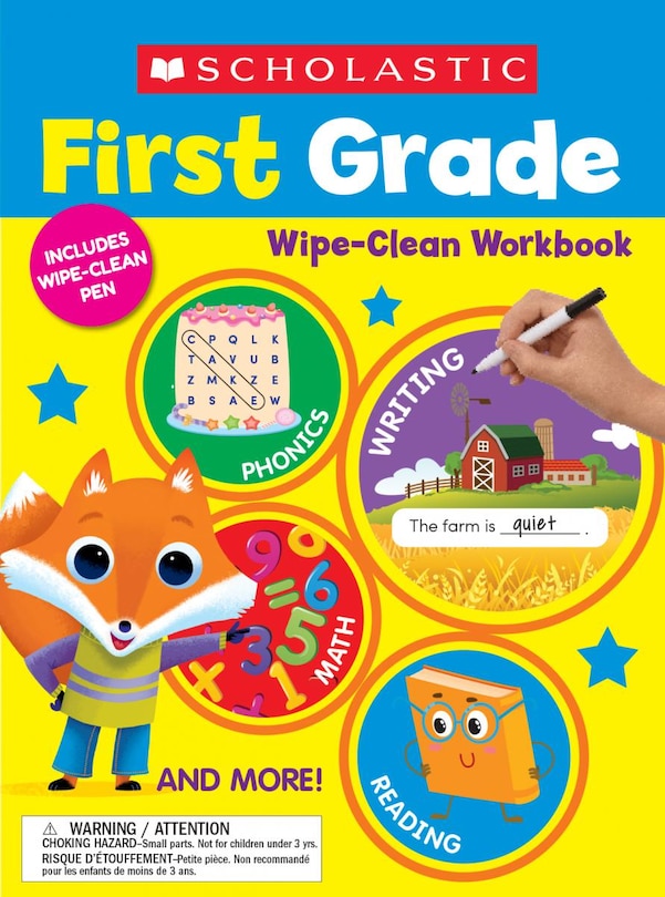 Front cover_Scholastic First Grade Wipe-Clean Workbook