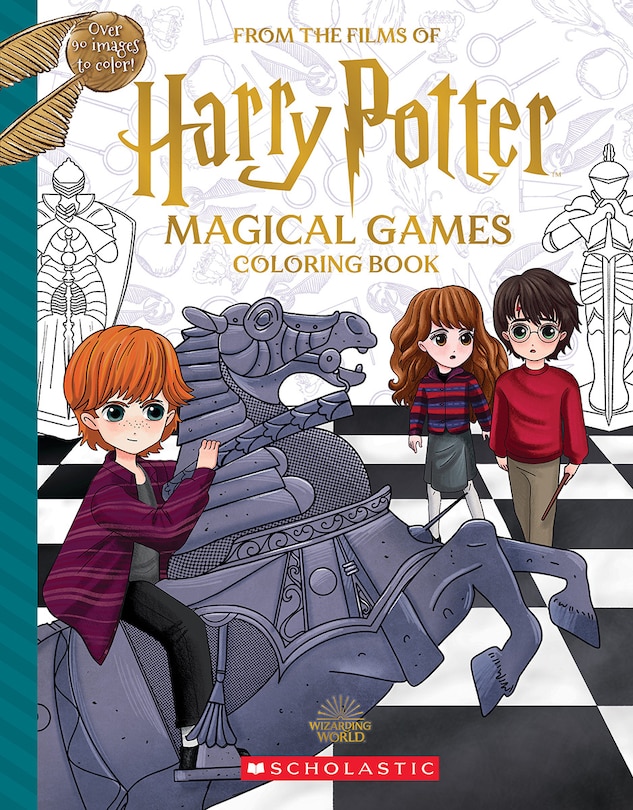 Front cover_Magical Games Coloring Book (Harry Potter)