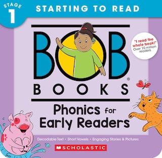 Front cover_Bob Books - Phonics for Early Readers Box Set | Decodable Phonics Books, Ages 4 and up, Kindergarten (Stage 1: Starting to Read)