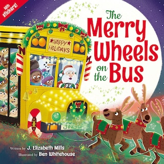 Front cover_The Merry Wheels on the Bus (A Holiday Wheels on the Bus Book)