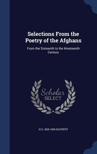 Front cover_Selections From the Poetry of the Afghans