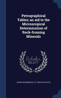 Front cover_Petrographical Tables; an aid to the Microscopical Determination of Rock-froming Minerals