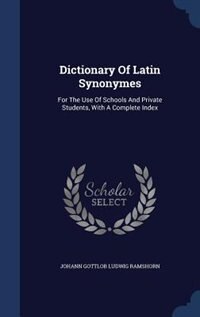 Front cover_Dictionary Of Latin Synonymes