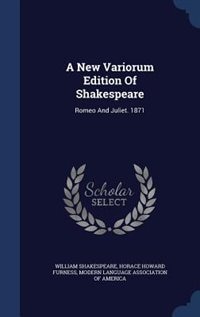 Couverture_A New Variorum Edition Of Shakespeare