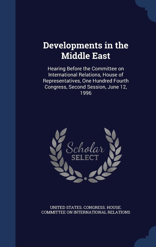 Front cover_Developments in the Middle East