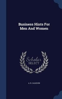 Couverture_Business Hints For Men And Women