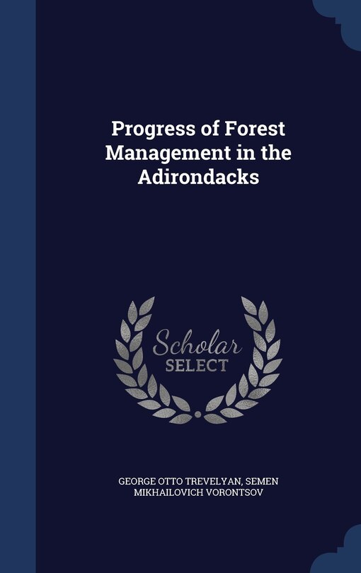 Front cover_Progress of Forest Management in the Adirondacks