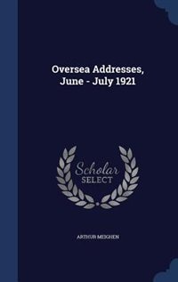 Front cover_Oversea Addresses, June - July 1921