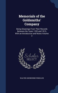 Front cover_Memorials of the Goldsmiths' Company
