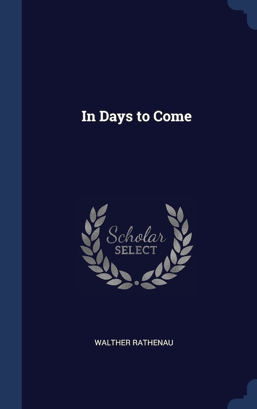 Couverture_In Days to Come