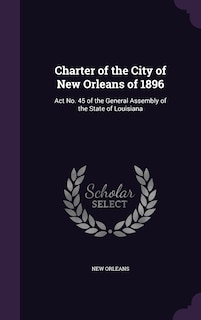 Front cover_Charter of the City of New Orleans of 1896