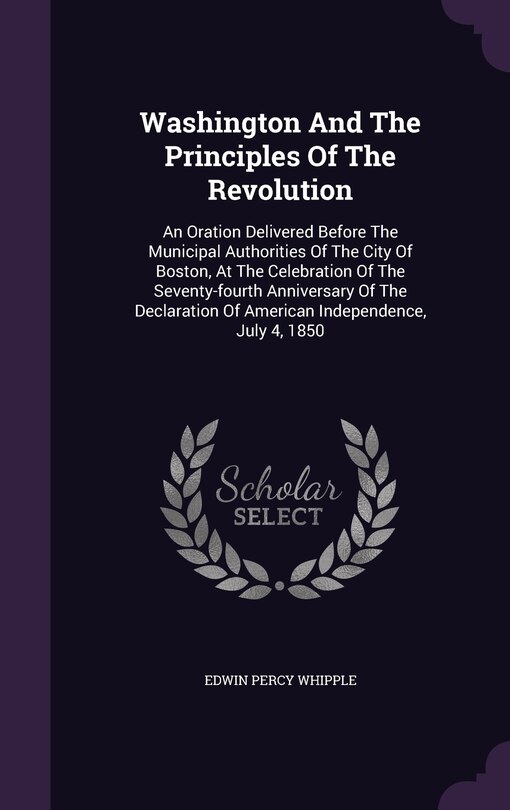 Couverture_Washington And The Principles Of The Revolution