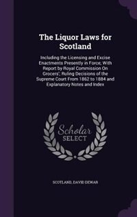 Couverture_The Liquor Laws for Scotland