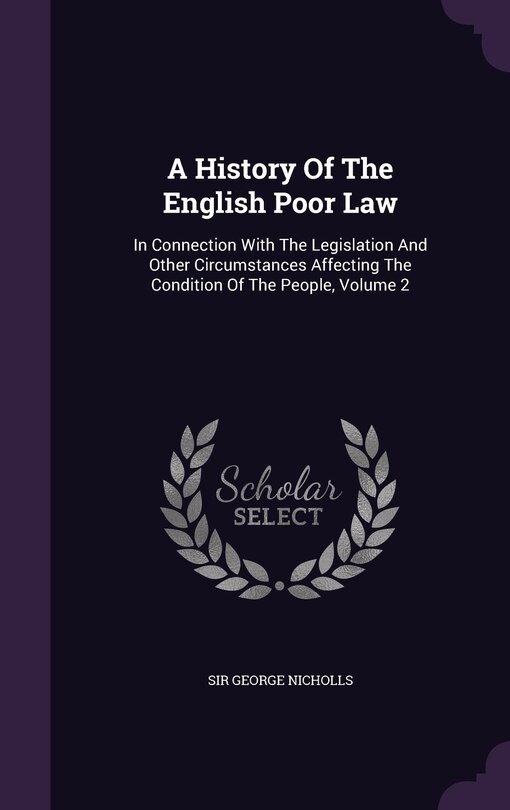 Couverture_A History Of The English Poor Law