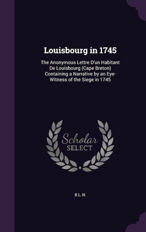 Front cover_Louisbourg in 1745