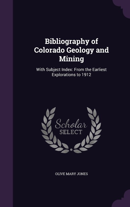 Couverture_Bibliography of Colorado Geology and Mining