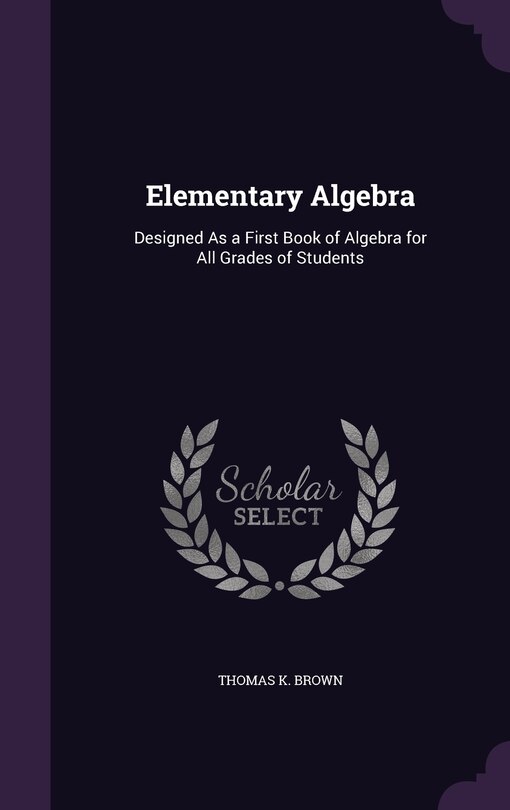 Couverture_Elementary Algebra